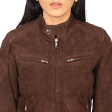 Zenna Mocha Suede Jacket Women, Brown