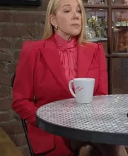 Nikki Newman red blazer with lapel collar