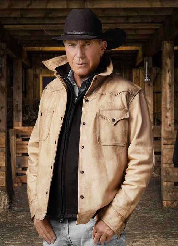 Yellowstone Season 5 John Dutton White Jacket