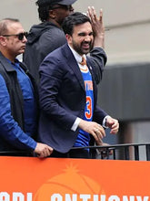 Zohran Mamdani NY Knicks Victory Parade Blazer