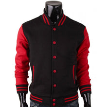 Baseball Letterman Red and Black Varsity Jacket