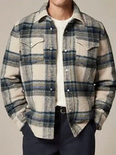 Oscar Isaac Beef Wool Plaid Jacket