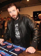 Chris Evans Black Leather Jacket