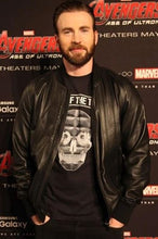 Chris Evans Black Leather Jacket