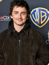 Cinemacon Timothee Chalamet Brown Jacket