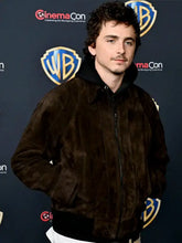 Cinemacon Timothee Chalamet Brown Jacket