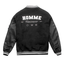 Homme Vancouver Logo Black Varsity Jacket