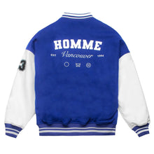 Homme Vancouver Logo Blue/White Varsity Jacket