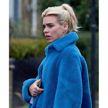 I Hate Suzie Billie Piper Blue Wool Coat