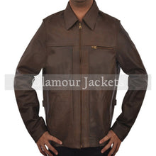 Inception Cobb Arthur Leonardo Vintage Brown Leather Men's  Jacket