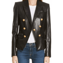 Ginger Gonzaga Black Leather Blazer