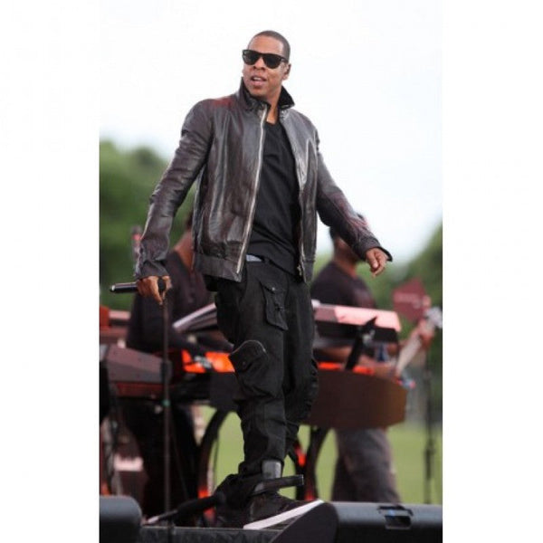 Jay Z Rick Owens Black Leather Jacket