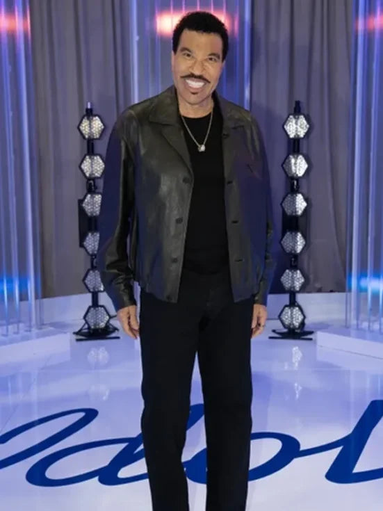 American Idol Lionel Richie Black Leather Jacket