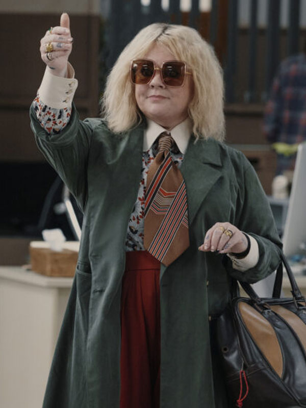 God?? Favorite Idiot 2022 Melissa McCarthy Green Coat
