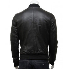 Mens Biker Slim Fit Bomber Jacket