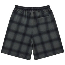 Men's Charcoal Grey & Navy Check Relaxed Shorts