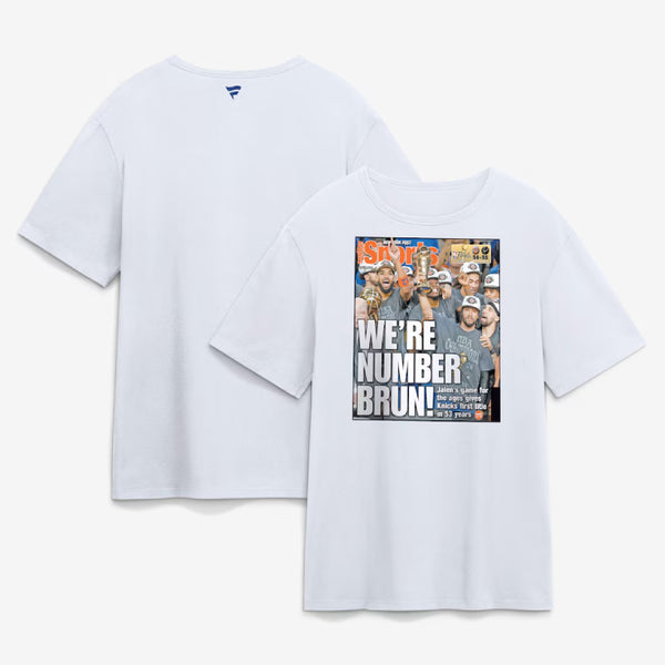 New York Knicks x New York Post Fanatics White 2026 NBA Finals Champions Newspaper Cover T-Shirt