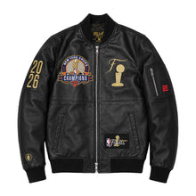 Men's New York Knicks FISLL Black 2026 NBA Finals Champions Team Leather Jacket