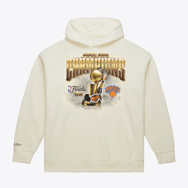 New York Knicks Mitchell And Ness Cream 2026 NBA Finals Champions Hoodie