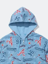 Supreme x Mitchell & Ness Braves Blue Hoodie