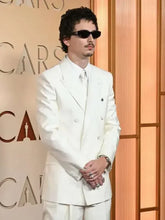 Timothee Chalamet Oscars White Suit