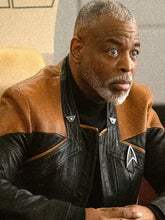 Star Trek Picard Season 3 Commodore Geordi La Forge Leather Jacket